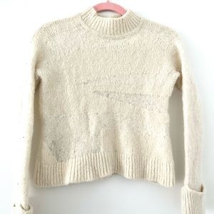 Free People crew neck sweater knit alpaca sweater, cozy sweater size S